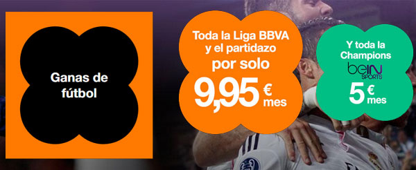 &Uacute;nicas Ofertas de Orange para el F&uacute;tbol